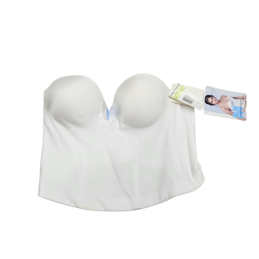 Maidenform‎ NWT Dream Bra 36B White Strapless Convertible Push Up Maximum Lift